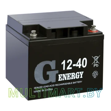 Аккумулятор для ИБП G-Energy 12-40 (12В/40 А·ч)